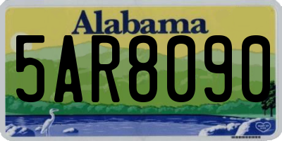 AL license plate 5AR8090