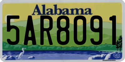 AL license plate 5AR8091