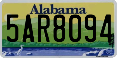 AL license plate 5AR8094