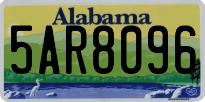 AL license plate 5AR8096
