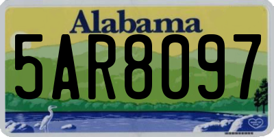 AL license plate 5AR8097