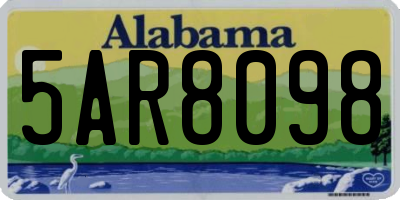 AL license plate 5AR8098