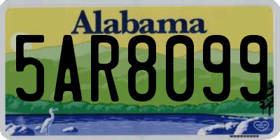 AL license plate 5AR8099
