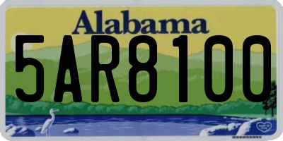 AL license plate 5AR8100