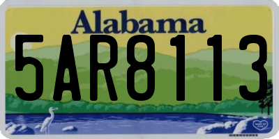 AL license plate 5AR8113