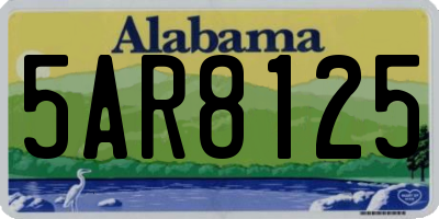 AL license plate 5AR8125