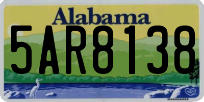 AL license plate 5AR8138