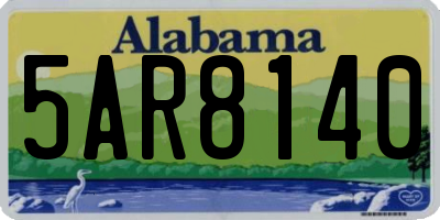 AL license plate 5AR8140