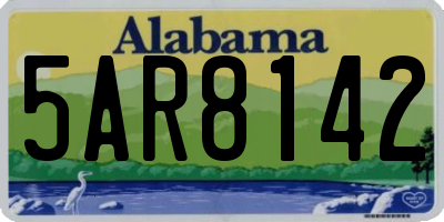 AL license plate 5AR8142