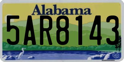 AL license plate 5AR8143