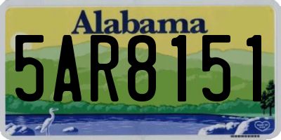 AL license plate 5AR8151