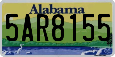 AL license plate 5AR8155