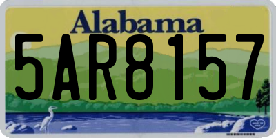 AL license plate 5AR8157