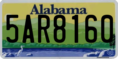 AL license plate 5AR8160