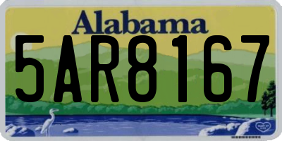 AL license plate 5AR8167