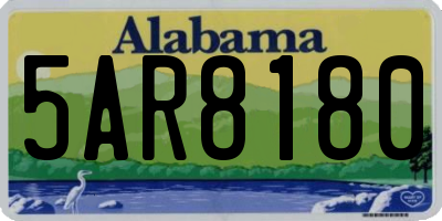 AL license plate 5AR8180