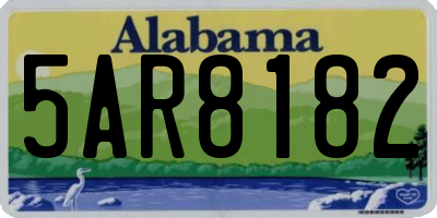 AL license plate 5AR8182