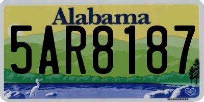 AL license plate 5AR8187