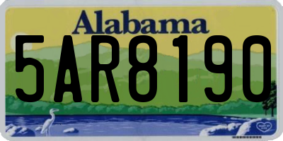 AL license plate 5AR8190