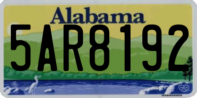 AL license plate 5AR8192