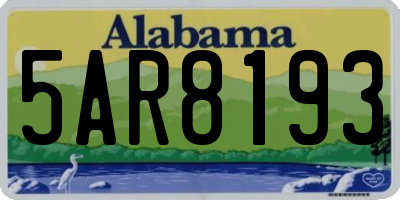 AL license plate 5AR8193