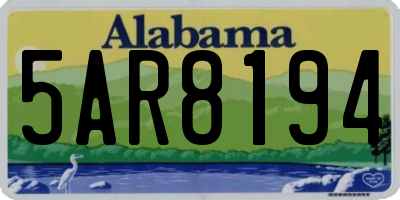 AL license plate 5AR8194