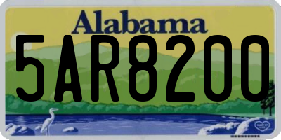 AL license plate 5AR8200