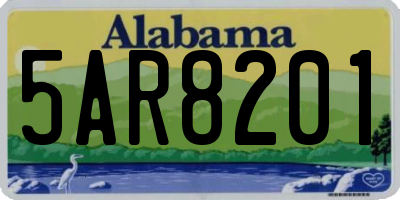 AL license plate 5AR8201