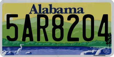 AL license plate 5AR8204