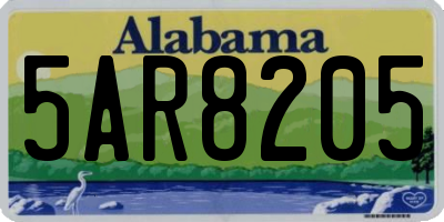 AL license plate 5AR8205