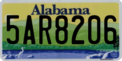 AL license plate 5AR8206