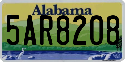 AL license plate 5AR8208