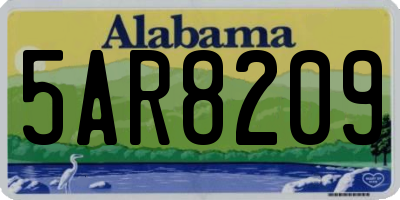 AL license plate 5AR8209