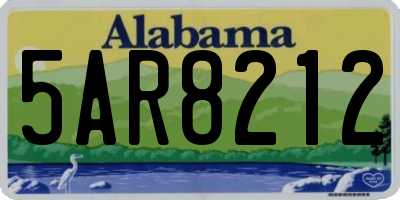 AL license plate 5AR8212