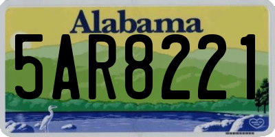 AL license plate 5AR8221
