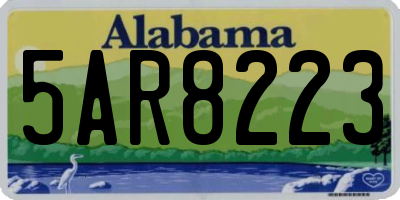 AL license plate 5AR8223