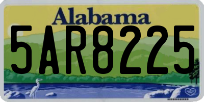 AL license plate 5AR8225