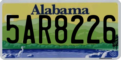 AL license plate 5AR8226
