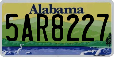 AL license plate 5AR8227