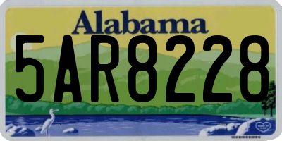 AL license plate 5AR8228