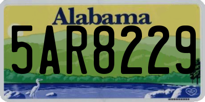 AL license plate 5AR8229
