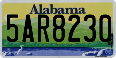 AL license plate 5AR8230
