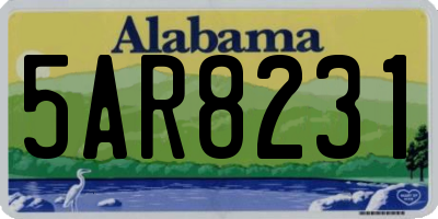 AL license plate 5AR8231