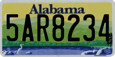 AL license plate 5AR8234