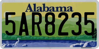 AL license plate 5AR8235