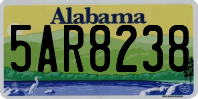 AL license plate 5AR8238