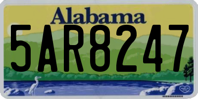 AL license plate 5AR8247