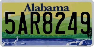 AL license plate 5AR8249