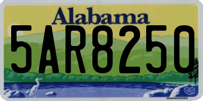 AL license plate 5AR8250