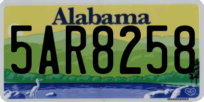 AL license plate 5AR8258
